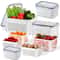 Fridge Food Storage Containers With Lids Strainer Fresh Produce Organizer Set 5