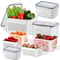 Fridge Food Storage Containers With Lids Strainer Fresh Produce Organizer Set 5