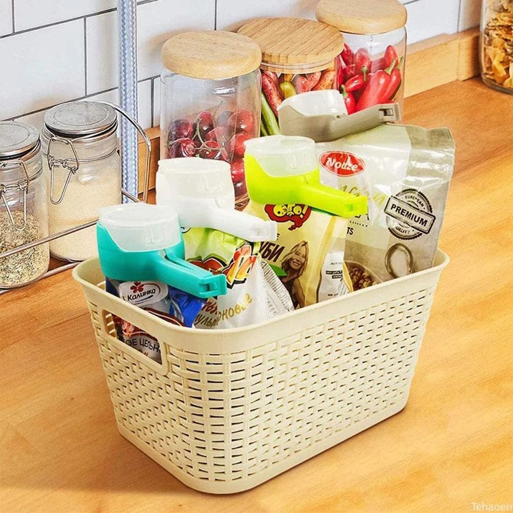 Reusable Snack Bag Sealing Clip With Pour Spout Fresh Keeping Food Storage Clamp For Kitchen Trav 4
