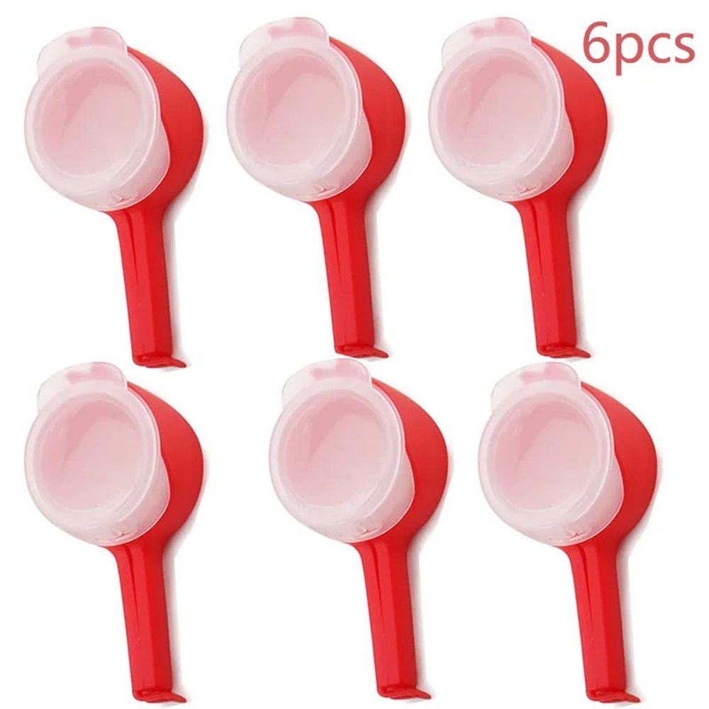 Reusable Snack Bag Sealing Clip With Pour Spout Fresh Keeping Food Storage Clamp For Kitchen Trav 22