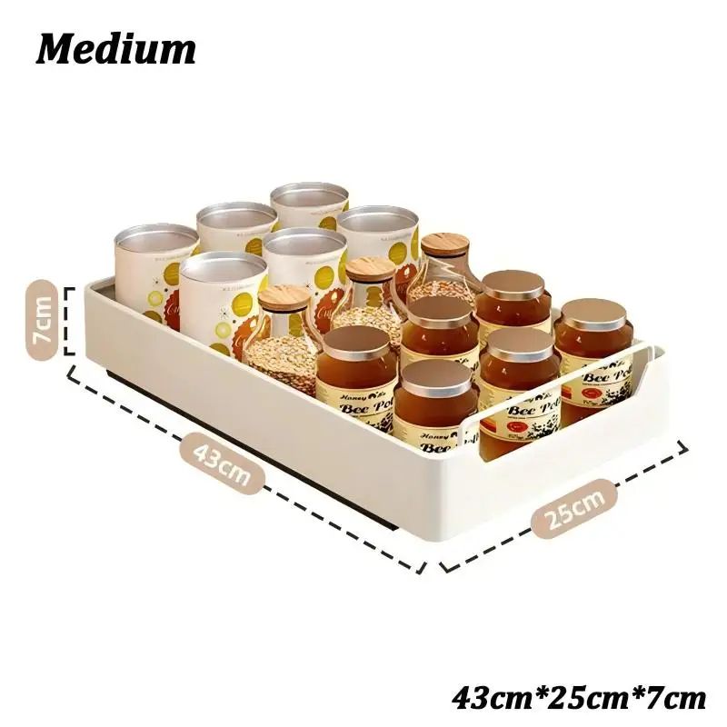 PullOut Kitchen Cabinet Organizer Drawer Metal Slide Rail Storage Rack For Spices Kitchen Essenti 7
