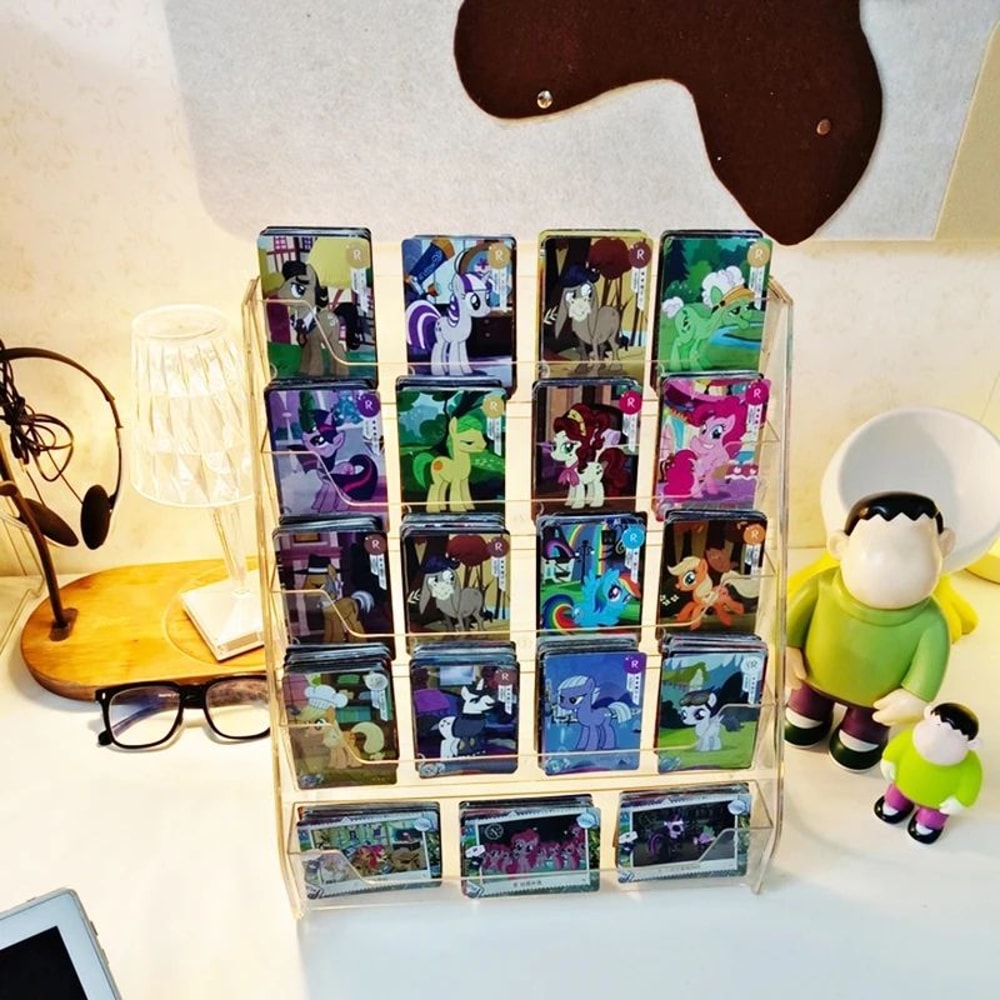 Transparent Greeting Card Display Rack MultiLayer Plastic Desktop Storage Organizer For Cards Gif 3