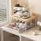 Modern Kitchen Microwave Storage Rack Solid Wood Metal Countertop SpaceSaving Organizer 7
