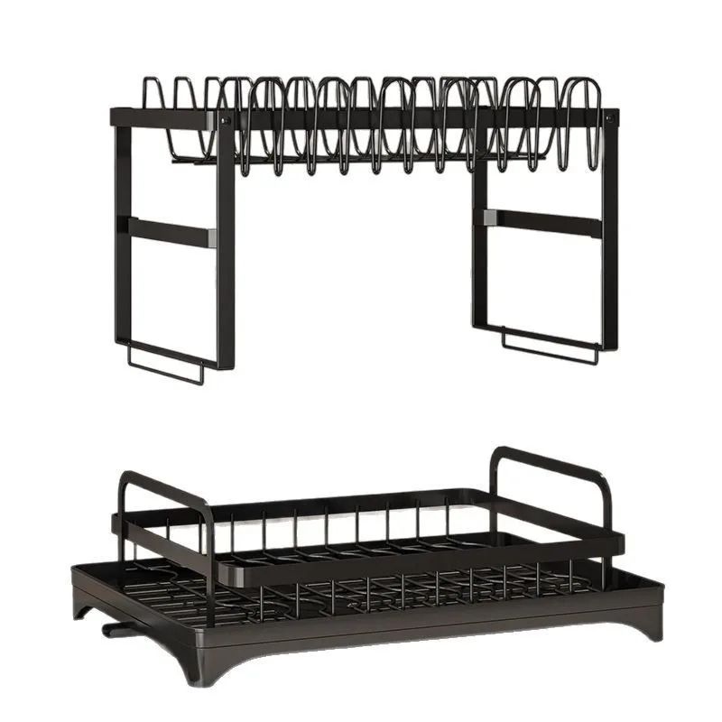 Multifunction Kitchen Dish Drying Rack ABS Bowl Dish Chopsticks Storage Organizer 5