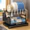 Multifunction Kitchen Dish Drying Rack ABS Bowl Dish Chopsticks Storage Organizer 21