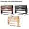 Bamboo Cling Film Foil Cutter Box Wall Mounted Kitchen Paper Towel Organizer With 2 Compartments 4