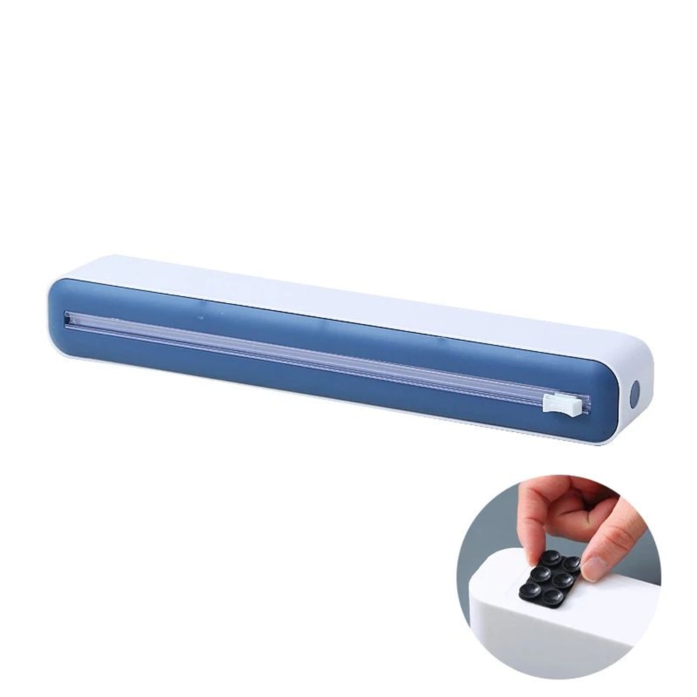 Magnetic Food Film Dispenser With Cutter Adjustable Plastic Wrap Foil Storage Organizer 8