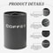 3 Pcs Airtight Coffee Tea Sugar Canisters Vintage Galvanized Iron Kitchen Storage Jars With Lids 4