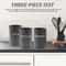 3 Pcs Airtight Coffee Tea Sugar Canisters Vintage Galvanized Iron Kitchen Storage Jars With Lids 0