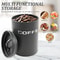 3 Pcs Airtight Coffee Tea Sugar Canisters Vintage Galvanized Iron Kitchen Storage Jars With Lids 2