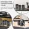 3 Pcs Airtight Coffee Tea Sugar Canisters Vintage Galvanized Iron Kitchen Storage Jars With Lids 3