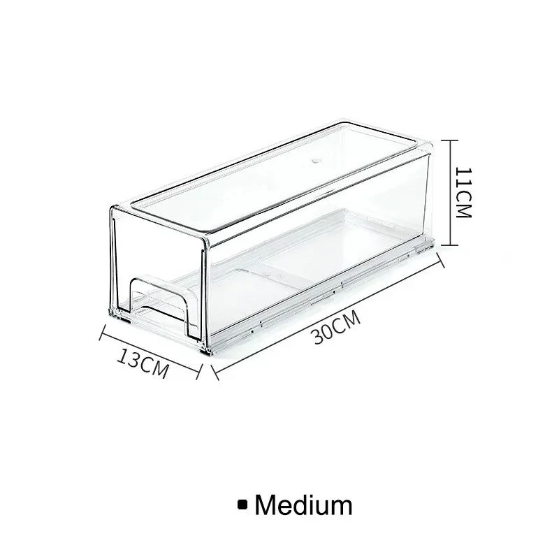DrawerType Refrigerator Storage Box Transparent PET FreshKeeping Food Organizer 6