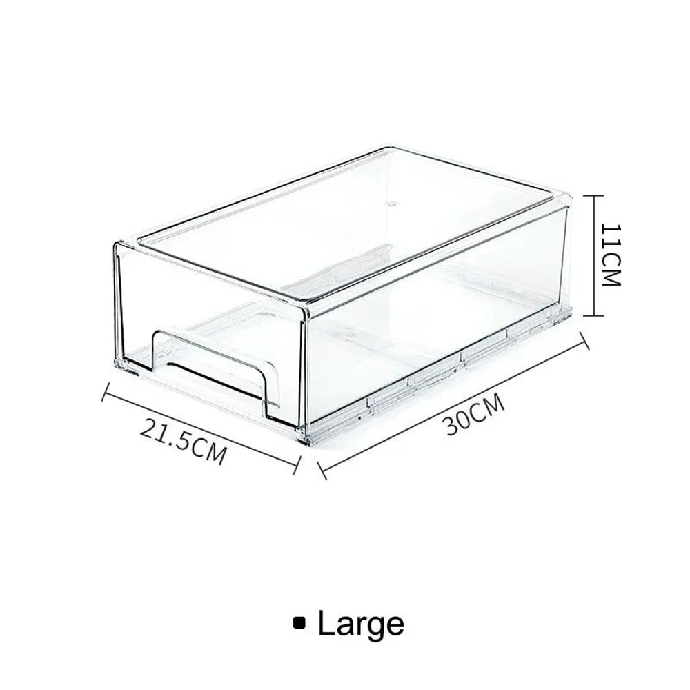 DrawerType Refrigerator Storage Box Transparent PET FreshKeeping Food Organizer 7