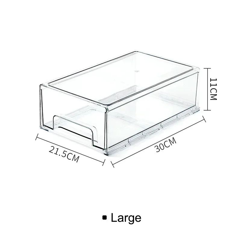 DrawerType Refrigerator Storage Box Transparent PET FreshKeeping Food Organizer 7