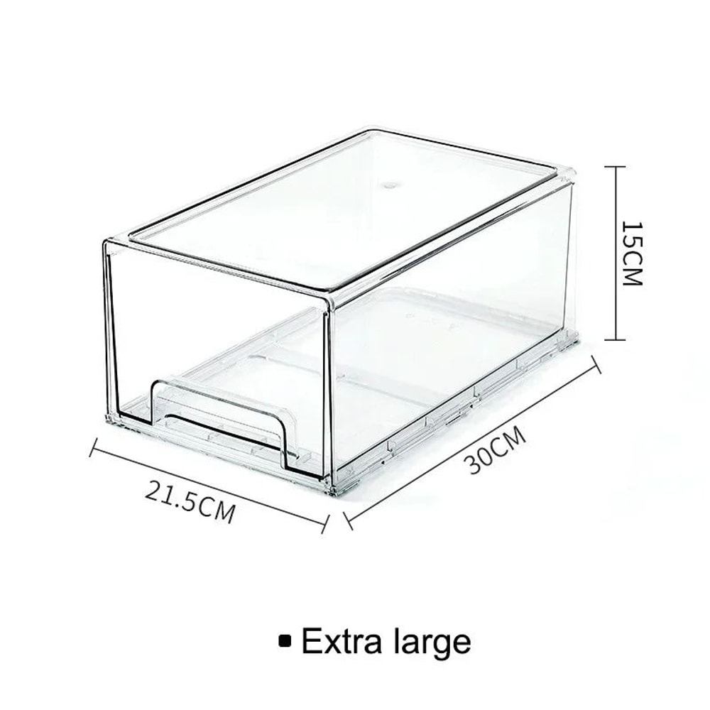 DrawerType Refrigerator Storage Box Transparent PET FreshKeeping Food Organizer 8