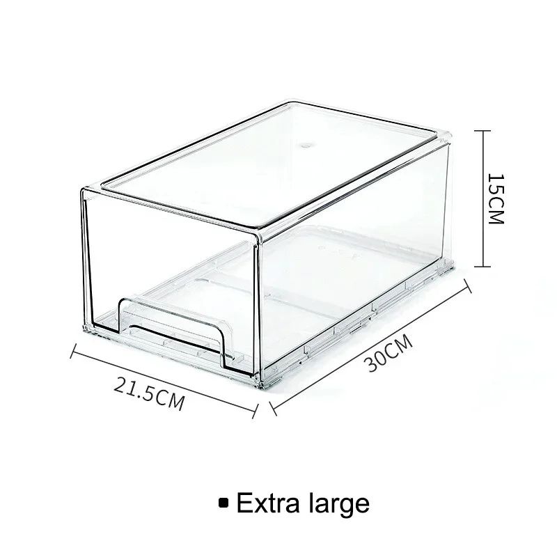 DrawerType Refrigerator Storage Box Transparent PET FreshKeeping Food Organizer 8