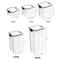 5 Pcs Airtight Food Storage Jar Set Transparent Stackable Kitchen Organizer Containers 5