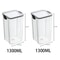5 Pcs Airtight Food Storage Jar Set Transparent Stackable Kitchen Organizer Containers 12