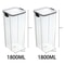 5 Pcs Airtight Food Storage Jar Set Transparent Stackable Kitchen Organizer Containers 14