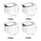 5 Pcs Airtight Food Storage Jar Set Transparent Stackable Kitchen Organizer Containers 10