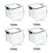 5 Pcs Airtight Food Storage Jar Set Transparent Stackable Kitchen Organizer Containers 10