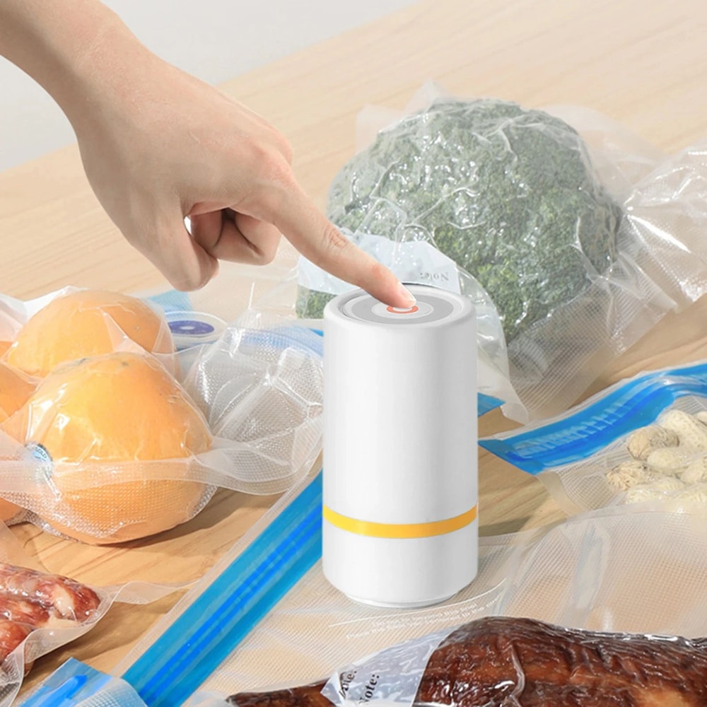 Reusable Vacuum Food Storage Bag Set With USB Electric Pump Airtight FreshKeeping Sealing Bags 3