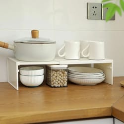 retractable kitchen storage shelf – multifunctional layered cabinet & fridge organizer rack
