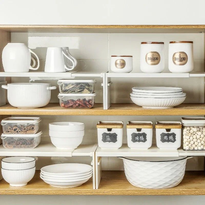 Retractable Kitchen Storage Shelf Multifunctional Layered Cabinet Fridge Organizer Rack 4