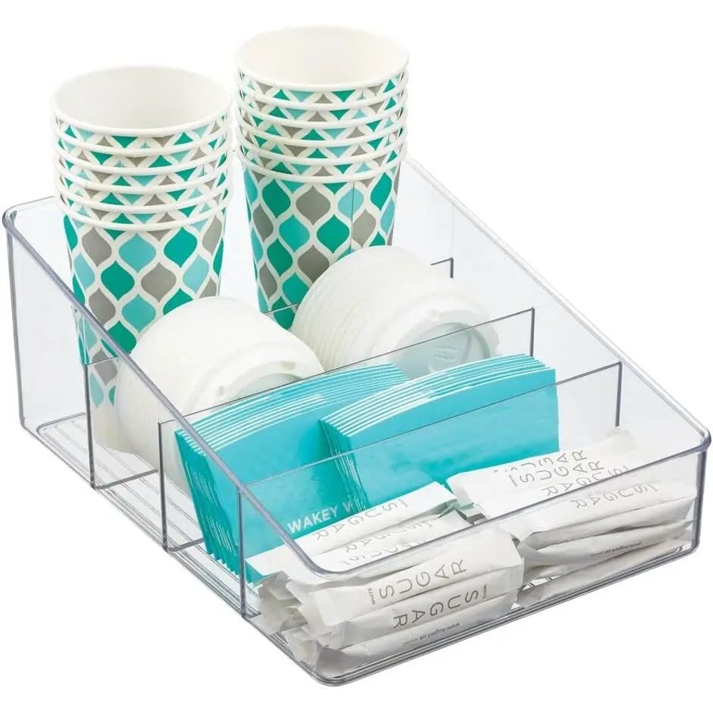 4Layer Transparent Pantry Organizer MultiSection Food Packet Kitchen Storage Container 1
