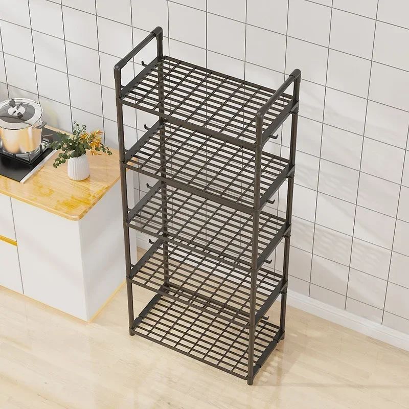 MultiLayer Floor Standing Kitchen Storage Rack Microwave Oven Household Organizer Shelf 2