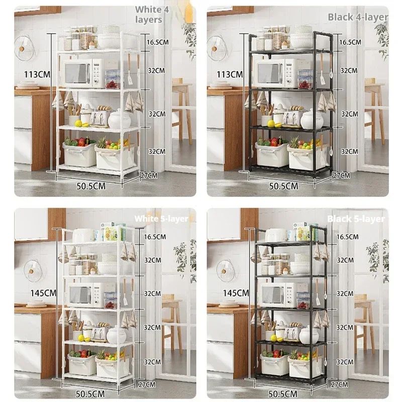 MultiLayer Floor Standing Kitchen Storage Rack Microwave Oven Household Organizer Shelf 1