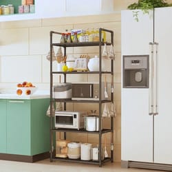 multi-layer floor standing kitchen storage rack – microwave oven & household organizer shelf