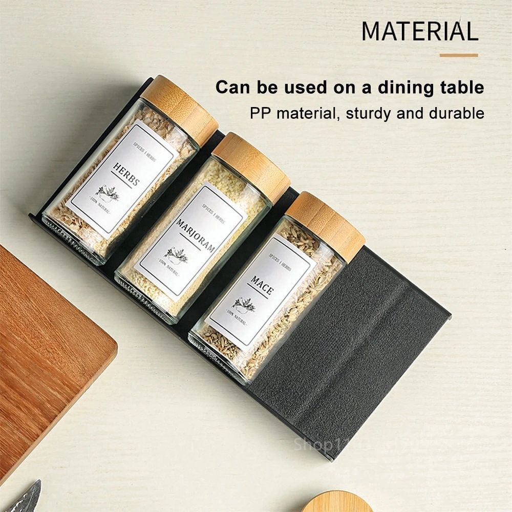 4Layer Adjustable Spice Drawer Organizer Expandable Kitchen Seasoning Rack Set 2