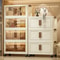 Foldable Storage Box With Clear Door Large Capacity Organizer Bin For Clothes Books Toys 4