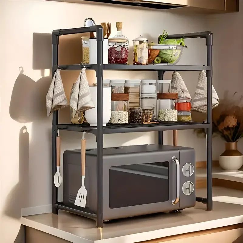 Microwave Oven Storage Rack MultiLayer Countertop Kitchen Organizer Shelf 4