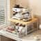 Modern Kitchen Microwave Storage Rack Solid Wood Metal Countertop Organizer Shelf 3
