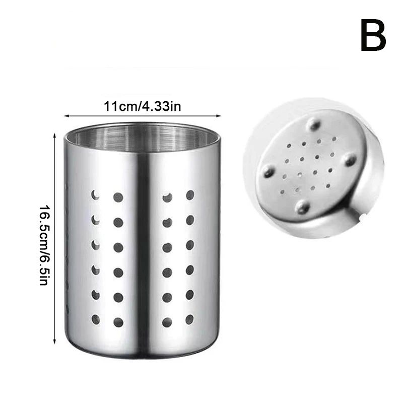 Stainless Steel Cutlery Holder Drainage Utensil Organizer For Spoons Forks Chopsticks 7