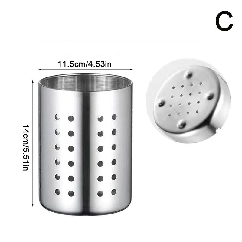 Stainless Steel Cutlery Holder Drainage Utensil Organizer For Spoons Forks Chopsticks 8