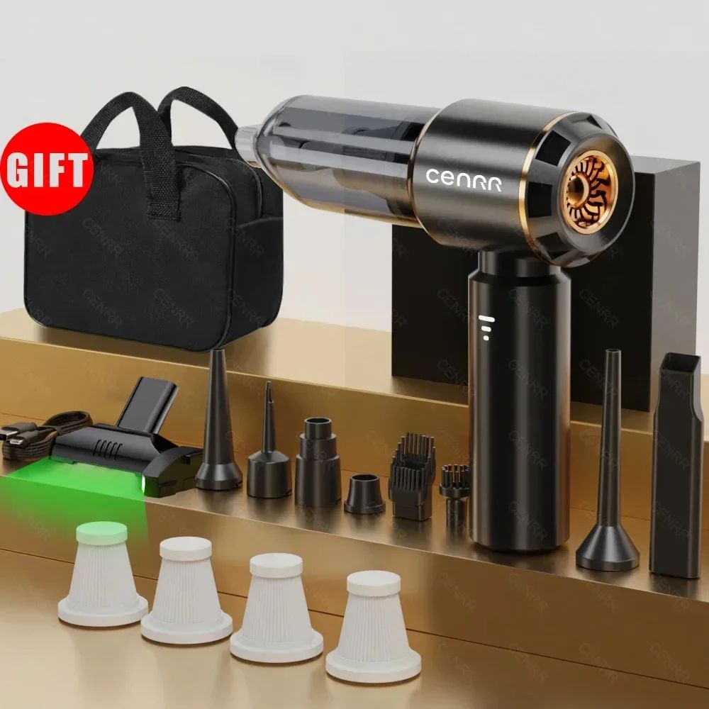 CENRR 998000PA Cordless Car Vacuum Cleaner Portable Handheld Blower Wireless Dust Cleaner 8