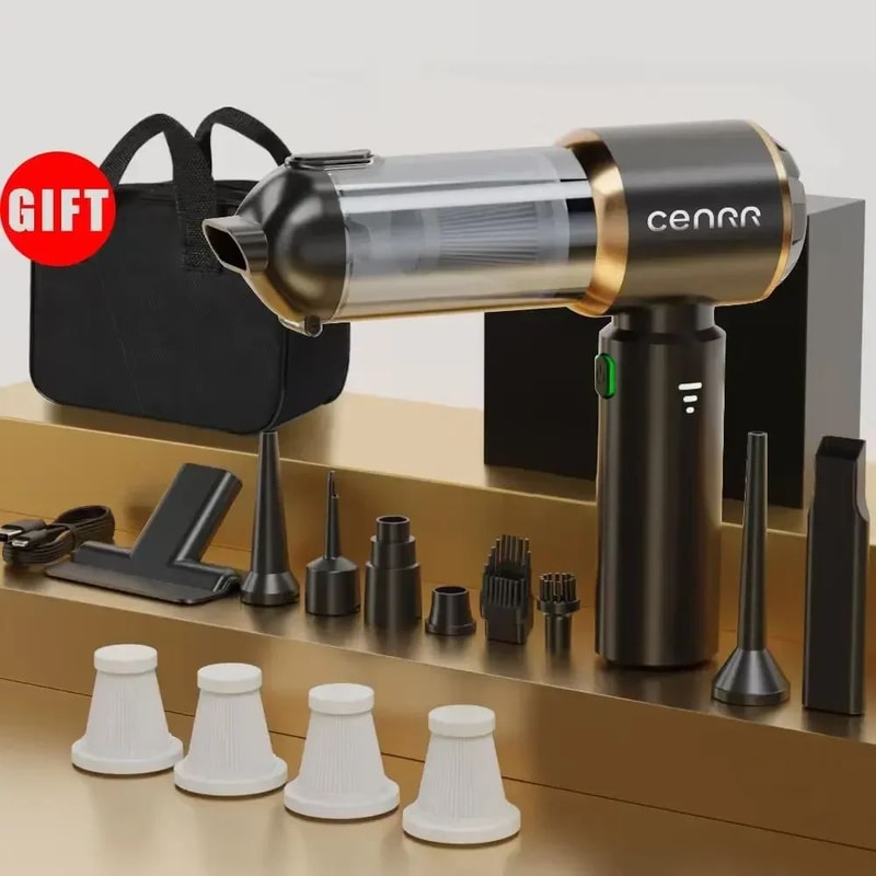 CENRR 998000PA Cordless Car Vacuum Cleaner Portable Handheld Blower Wireless Dust Cleaner 10