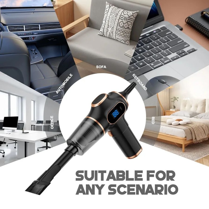 Wireless Mini Car Vacuum Cleaner HighPower Portable Handheld Carpet Sofa Cleaner 2