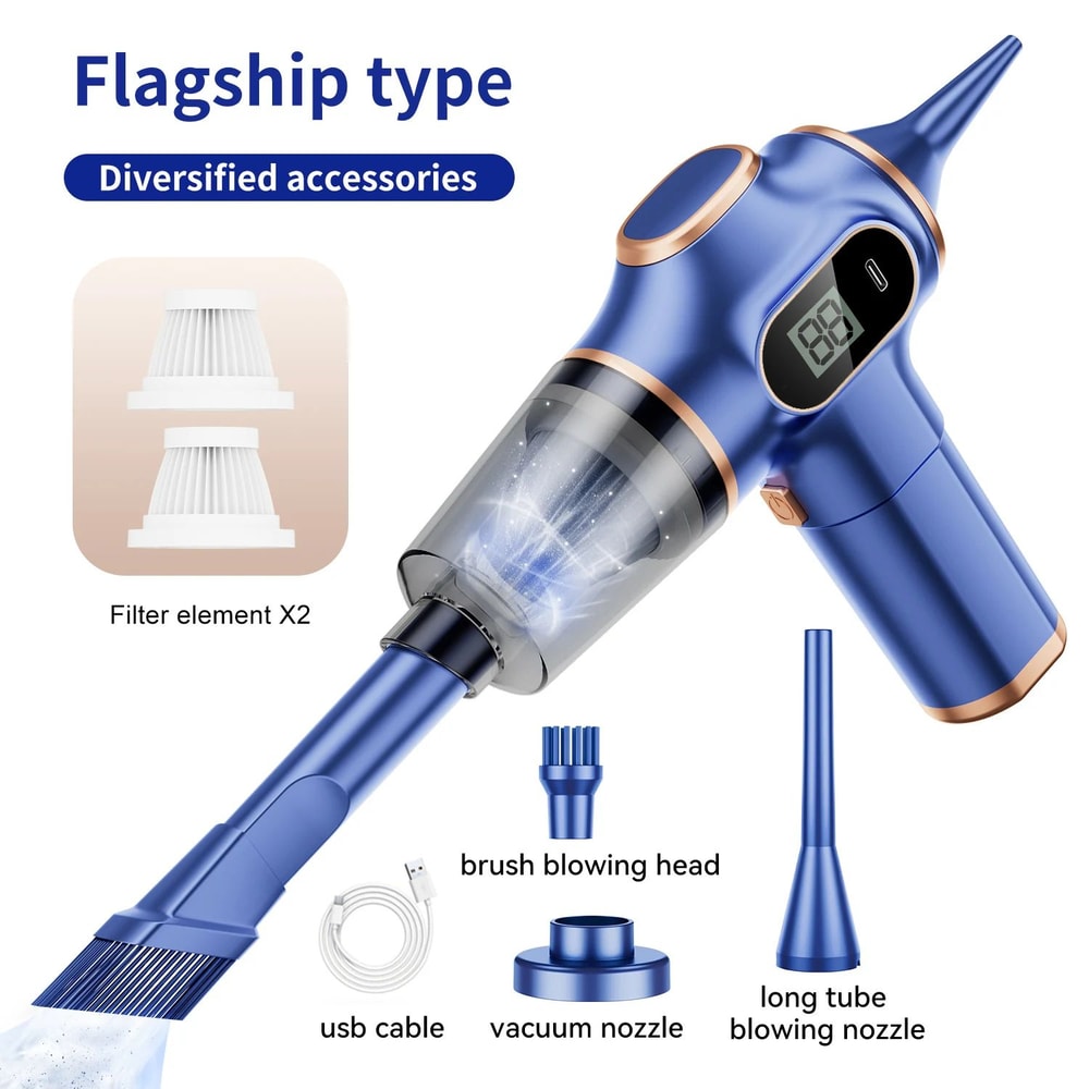 Wireless Mini Car Vacuum Cleaner HighPower Portable Handheld Carpet Sofa Cleaner 7