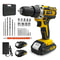 21V Lithium Cordless Electric Drill Set MultiFunction Power Screwdriver Home DIY Tool Kit 0