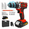 21V Lithium Cordless Electric Drill Set MultiFunction Power Screwdriver Home DIY Tool Kit 7