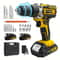 21V Lithium Cordless Electric Drill Set MultiFunction Power Screwdriver Home DIY Tool Kit 8