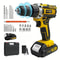 21V Lithium Cordless Electric Drill Set MultiFunction Power Screwdriver Home DIY Tool Kit 9