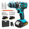 21V Lithium Cordless Electric Drill Set MultiFunction Power Screwdriver Home DIY Tool Kit 11