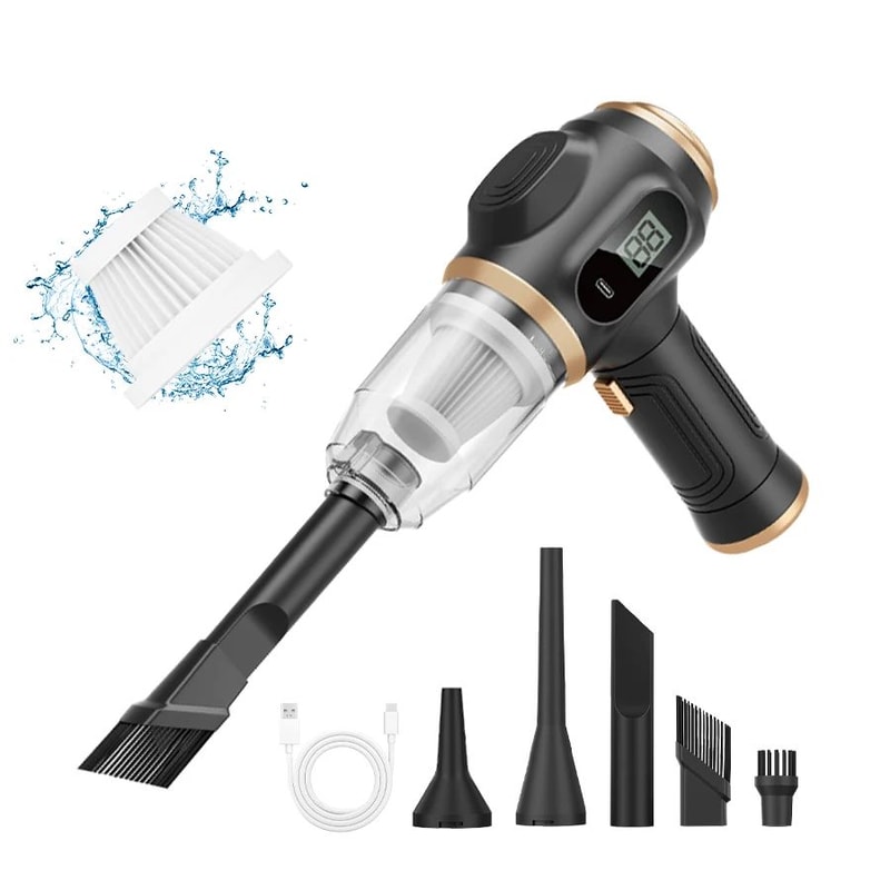 BELIBUY 2in1 Cordless Car Vacuum Cleaner Blower Portable HighSuction Dust Cleaner 5