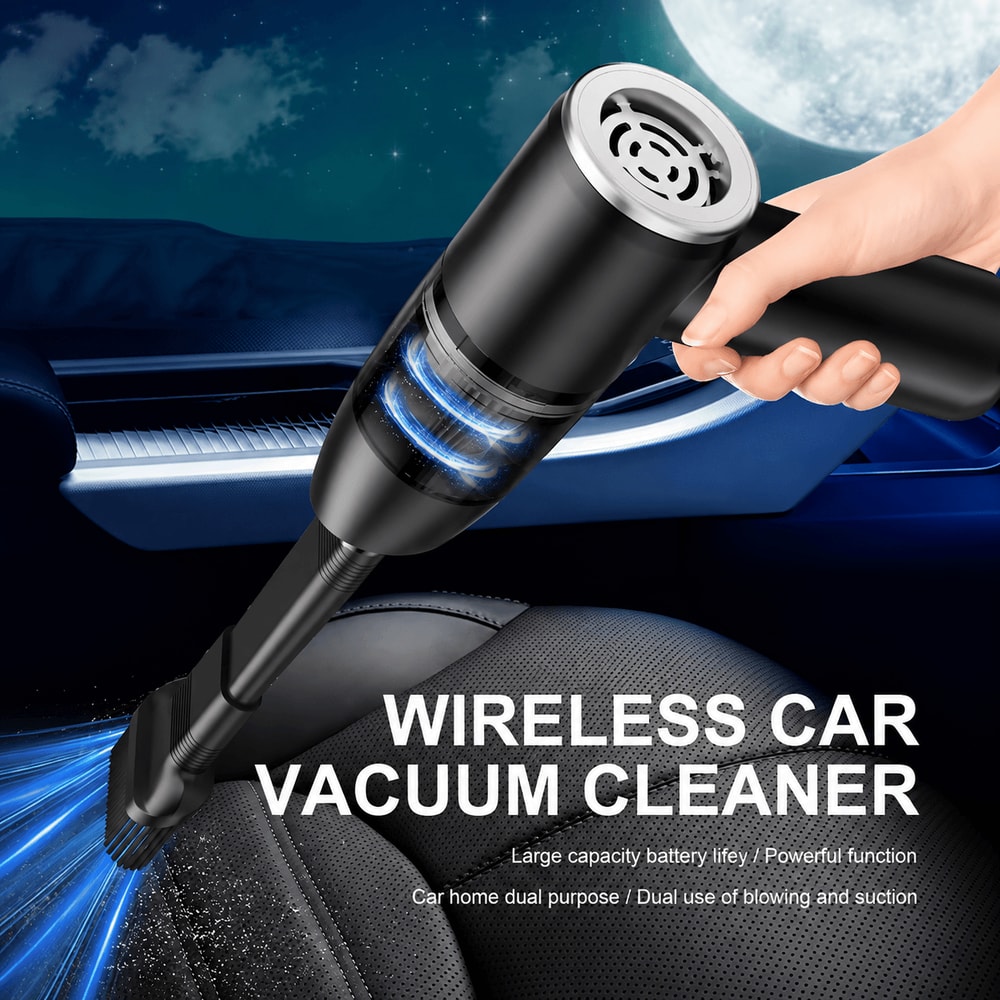 BELIBUY Portable Wireless Car Vacuum Cleaner HighPower Mini Carpet Home Cleaner 0