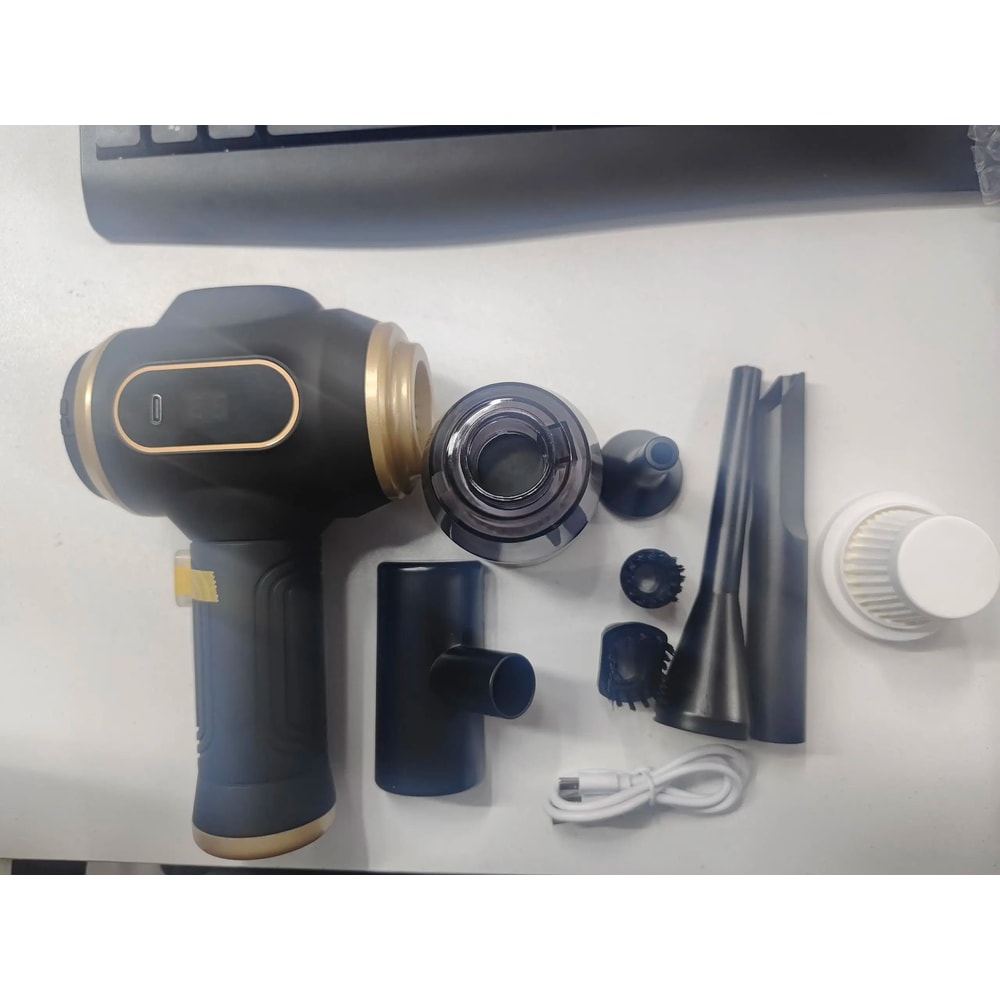 2in1 Cordless Air Duster Vacuum Cleaner Portable Digital Display Cleaner For Car Home Office 1